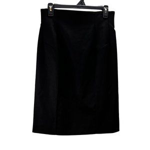 Yves Saint Laurent 2008 Fall Winter Black Wool Skirt Knee Length 29 in Waist